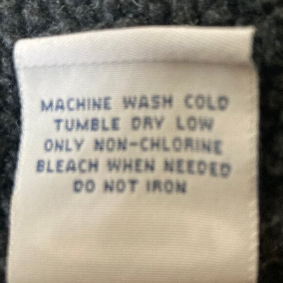 Old Navy, Faux Sherpa, Half Zip Pullover, Charcoal Grey, Size Small - Picture 5 of 7